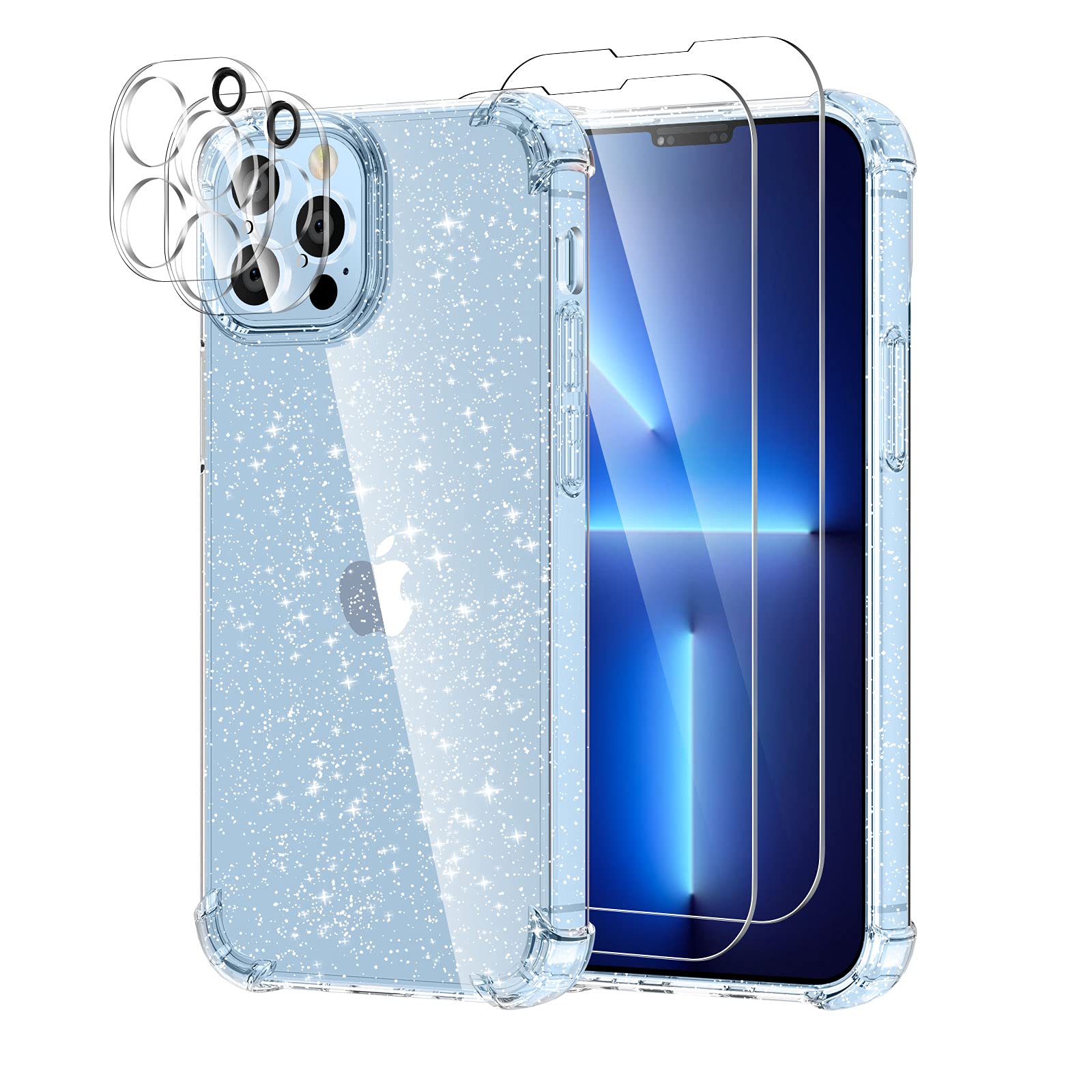 Amazon.co.jp: KSWOUS キラキラグリッタークリアケース iPhone 13 Pro